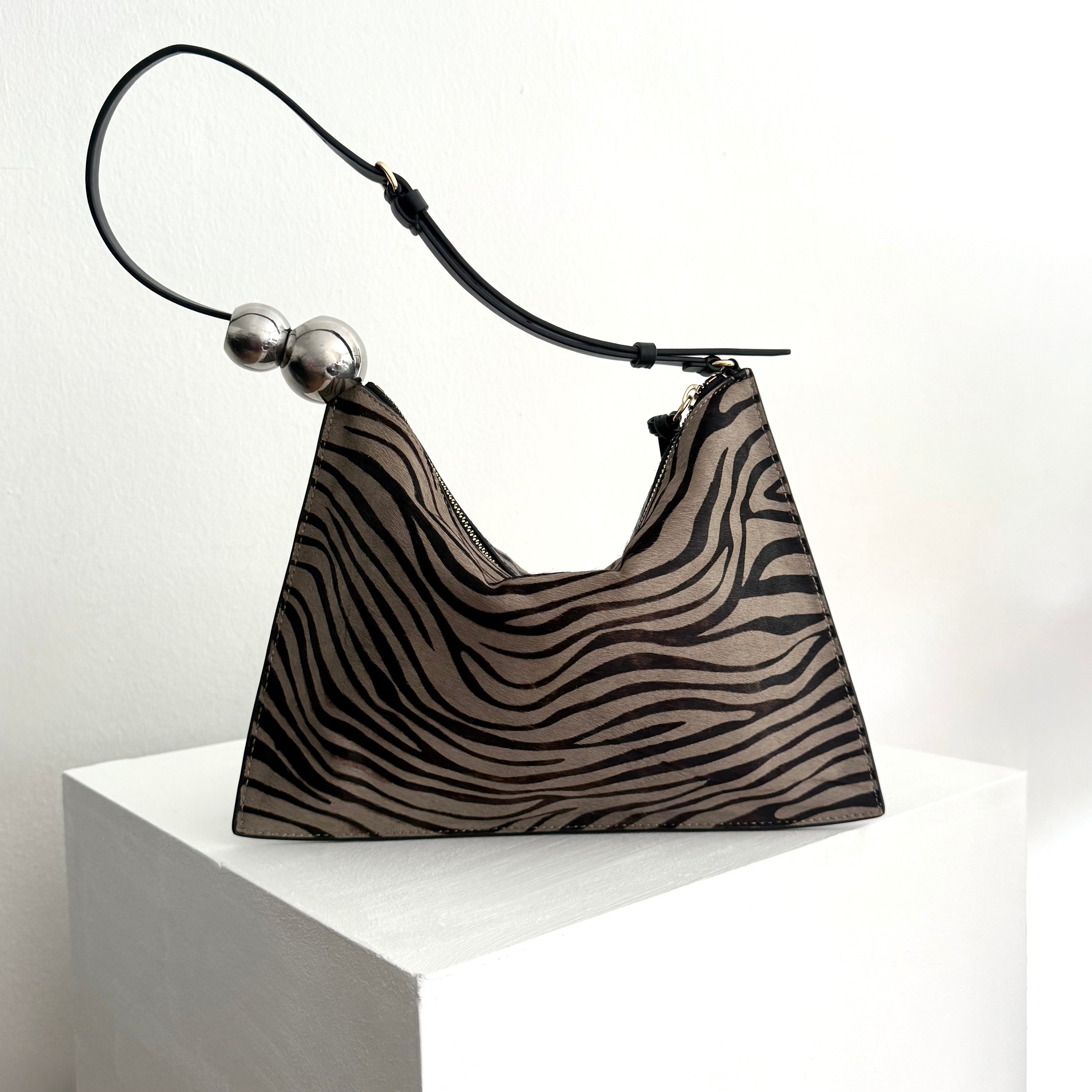 Babalon Rectangle Zebra Shoulder Bag