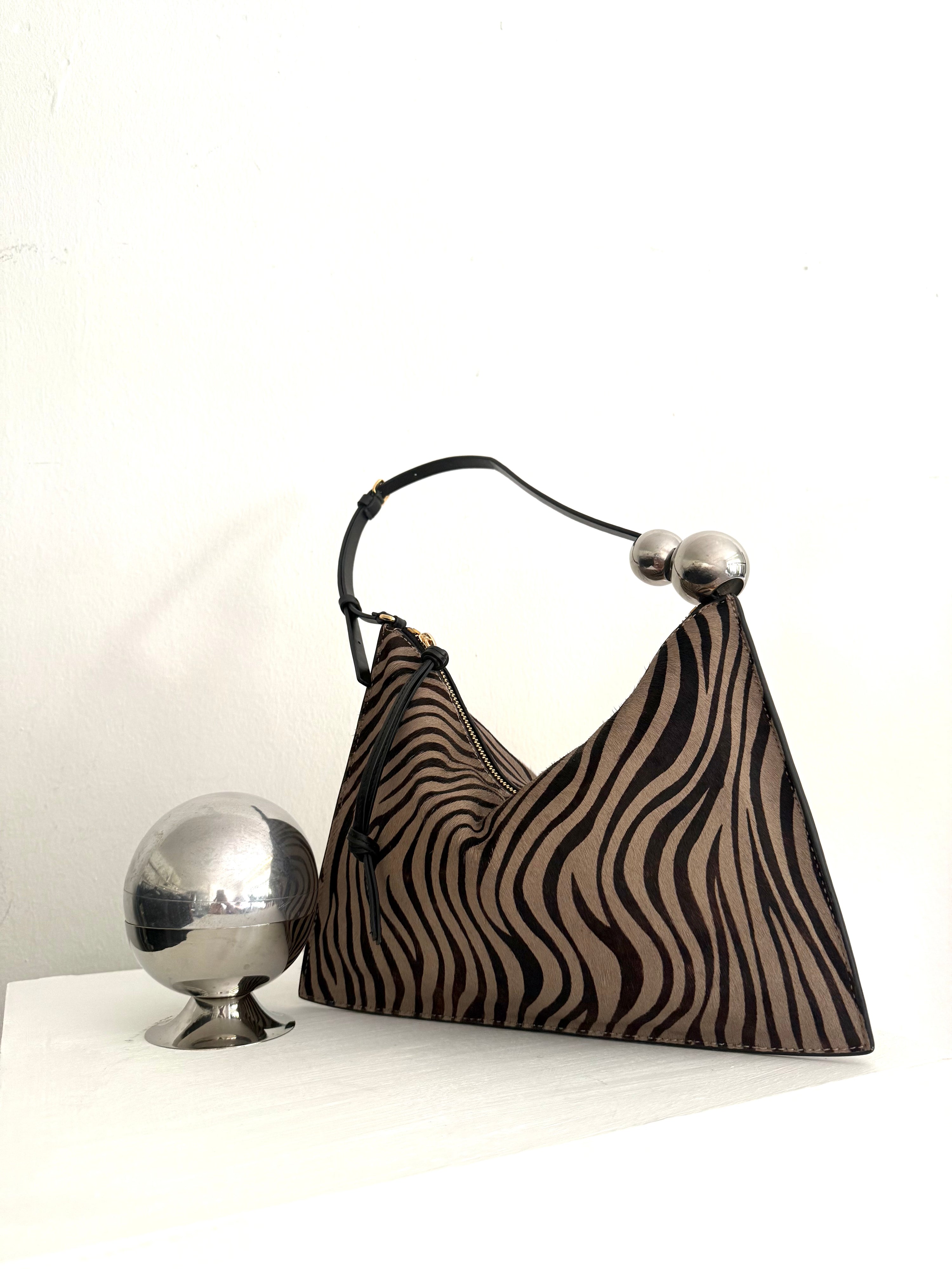 Babalon Rectangle Zebra Shoulder Bag