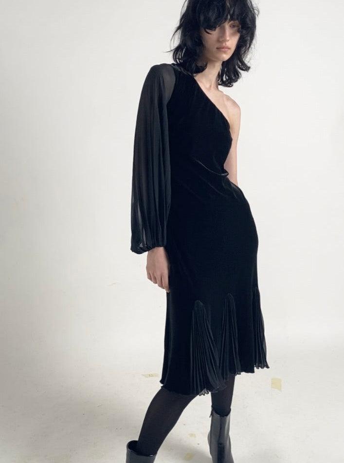 Vintage 1950s Toga Black Cocktail Dress - WŪHAŪS