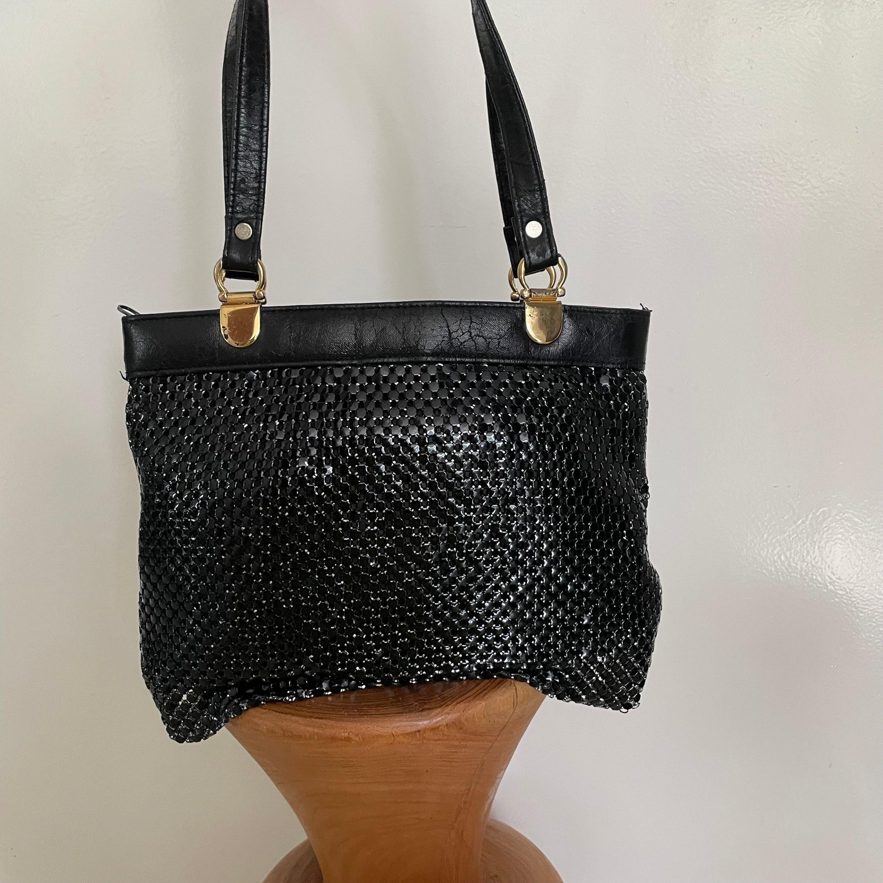 Vintage 1970s Black Glo-Mesh Shoulder bag - WŪHAŪS